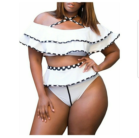 Plus Size Two Piece Swim Suit - Picture 3 of 7